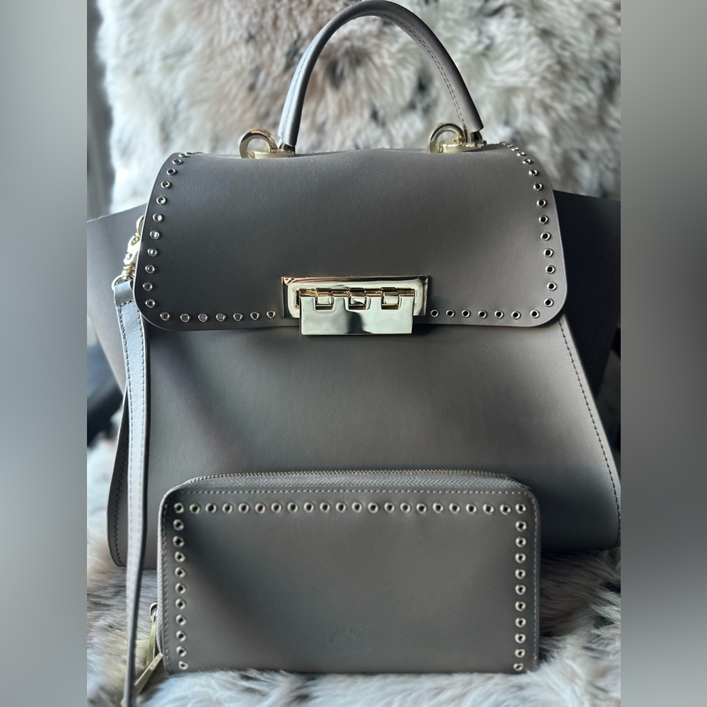 ZAC POSEN - EARTHA STUDDED BAG AND WALLET BUNDLE - LIKE NEW CONDITION